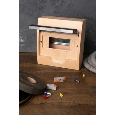 Щит распределительный навесной ЩРН-П- 8 светлое дерево IP41 PROxima