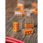 Клемма строительно-монтажная СМК 2273-243 PROxima с пастой 3 отверстия 0.5-2.5мм.кв. (100шт)