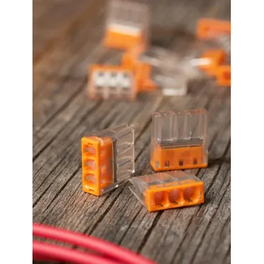 Клемма строительно-монтажная СМК 2273-243 PROxima с пастой 3 отверстия 0.5-2.5мм.кв. (100шт)