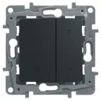 ETIKA Диммер нажимной 400Вт антрацит