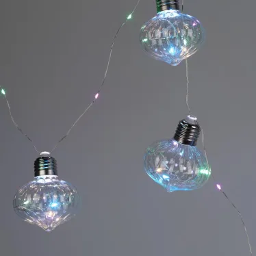 Светодиодная новогодняя гирлянда ЕGNIG - 80M нить Лампочки на батарейках 1,8 м мультиколор 80 microLED