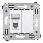 Avanti Розетка телефонная в стену одинарная, ''Белое облако''