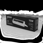 Блок питания для светодиодной ленты 15 Вт AC 100-264В Uвых 12В IP67 220х30х20мм Black Gauss