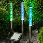 Садовый светильник Пузырьки на солнечной батарее, 3 шт 38 см ERASF024-21