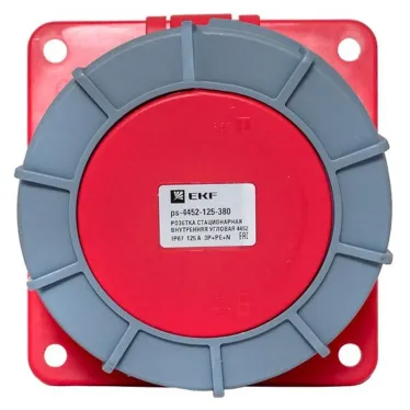 Розетка стационарная внутренняя угловая 4452 3Р+РЕ+N 125А 380В IP67 PROxima