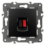 Розетка аудио, Эра Elegance, антрацит, 14-3111-05