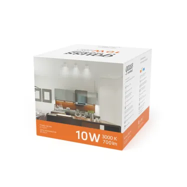 Светильник светодиодный декоративный бытовой с рассеивателем HD025 10W (белый) 3000K 88х75мм | HD025 | Gauss