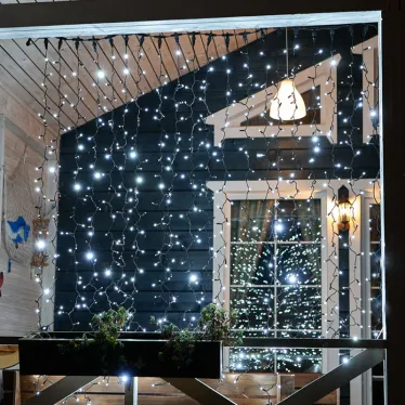 Гирлянда "Светодиодный Дождь" 2х3м, эффект мерцания, черный провод, 230 В, диоды БЕЛЫЕ, 760 LED | 235-201 | NEON-NIGHT