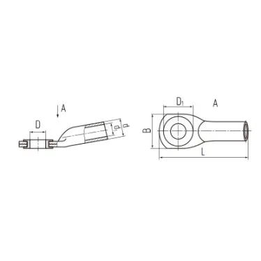 Наконечник кабельный алюмомедный ТАМ 120-12-14