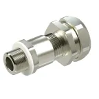 Взрывозащищенный кабельный ввод серии КАЕРМ для бронированного инебронированного кабеля в металлорукаве COSMEC Dn:40 М50х1,5 d:30,8-38мм. Никелированная латунь IP66/IP68