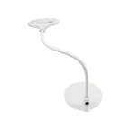 Лупа настольная 3D с подсветкой 30 LED, подставка+прищепка, белая | 31-0247 | REXANT