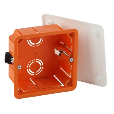 Коробка распаячная KRP 92х92х45мм для полых стен саморез. пласт. лапки, крышка IP20 (126/1134)