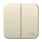 Blanca Молочный О/У с изолирующей пластиной Выключатель 2-клавишный 10А, 250B | BLNVA105012 | SE