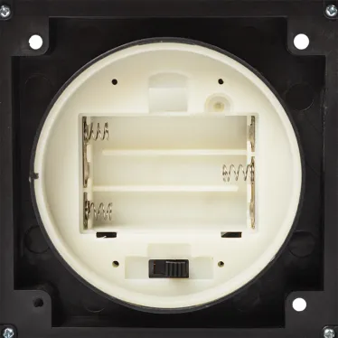 Декоративный фонарь со свечкой, черный корпус, размер 10,5х10,5х24 см, цвет ТЕПЛЫЙ БЕЛЫЙ | 513-051 | NEON-NIGHT