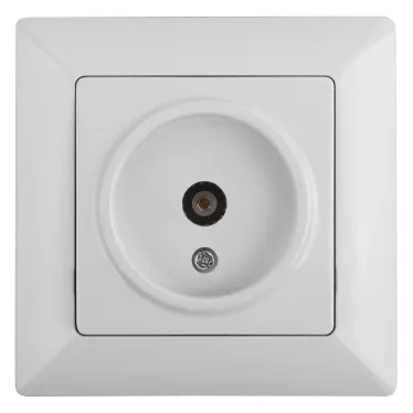 Розетка TV одиночная, СУ, Solo, белый, 4-301-01