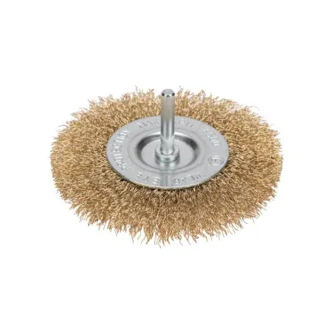 Щетка дисковая для дрели, витая латун, 100мм