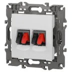 Розетка аудио двойная, Эра Elegance, белый, 14-3112-01