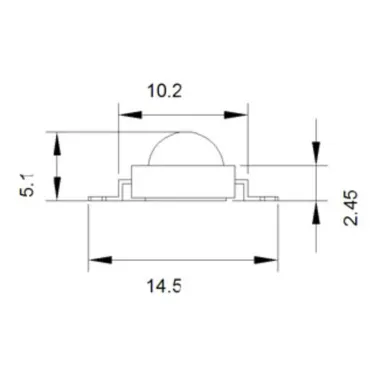 Мощный светодиод ARPL-1W3W-EPL42 Red IR660 | 019591 | Arlight