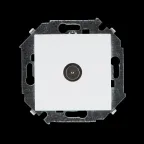 15 Розетка TV одиночная винтовой зажим белый