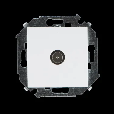 15 Розетка TV одиночная винтовой зажим белый
