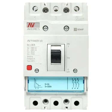 Выключатель автоматический AV POWER-1/3  32А 80kA TR AVERES