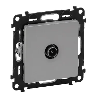 Valena LIFE Розетка ТВ оконечная 10дБ 0-862 МГц С лицевой панелью Алюминий