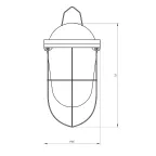 Светильник НСП 41-200-003 с решеткой Желудь сталь стекло IP54 E27 max 200Вт 185х345 белый