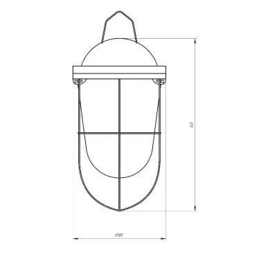 Светильник НСП 41-200-003 с решеткой Желудь сталь стекло IP54 E27 max 200Вт 185х345 белый