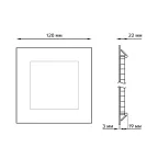 Светильник светодиодный встраиваемый ультратонкий квадратный IP20 6W 2700K | 940111106 | Gauss