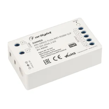 Диммер ARL-SIRIUS-TUYA-WIFI-RGBW-SUF (12-24V, 4x4A, 2.4G) (Arlight, IP20 Пластик, 3 года) | 036361 | Arlight
