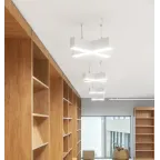 Светодиодный светильник X-line X-образный 30 Вт 3000 К 532x500x100 мм черный муар и торцевыми крышками (4 шт.) | V1-R0-9XX23-02OP0-4003030 | VARTON