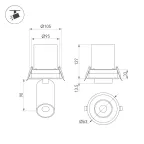 Светильник LTD-PULL-R100-10W Warm3000 (WH, 24 deg, 230V) (Arlight, IP20 Металл, 5 лет) | 031365 | Arlight