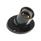 Патрон карболитовый настенный Е27 черный c этикеткой наклонный | 11-8817 | Rexant