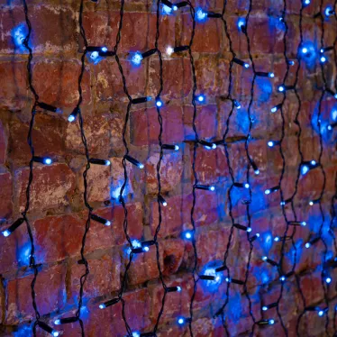 Гирлянда "Светодиодный Дождь" 2х3м, постоянное свечение,черный провод, 230 В, диоды СИНИЕ, 760 LED | 235-143 | NEON-NIGHT