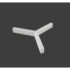 Светодиодный светильник X-line Y-образный 45 Вт 4000 К 790x912x100 мм белый муар и торцевыми крышками (4 шт.) | V1-R0-1Y823-02OP0-4004540 | VARTON