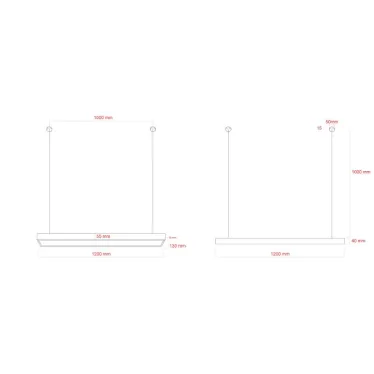 Светильник LED Geometria Block SPO-114-B-40K-036 36Вт 4000К 2800Лм IP40 1200х130х50 черный подвесной драйвер внутри
