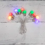 Гирлянда светодиодная Мини-лампочки 1.5 м, 10 LED, прозрачный ПВХ, цвет свечения мультиколор, 2 х АА (батарейки не в комплекте) | 303-074 | NEON-NIGHT