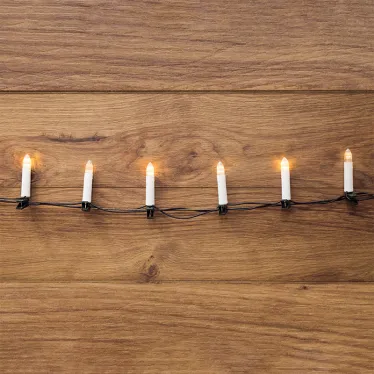 Гирлянда Свечи 6м, темно-зеленый ПВХ, 30 LED ТЕПЛЫЙ БЕЛЫЙ | 303-084 | NEON-NIGHT