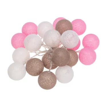 Тайские фонарики «Вельвет» 3,5 м, прозрачный ПВХ, 20 LED, теплый белый, питание 2 х АА (батарейки не в комплекте) | 303-087 | NEON-NIGHT