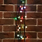 Гирлянда "Мультишарики" Ø17,5мм, 20 м, черный ПВХ, 200 диодов, цвет RGB | 303-509 | NEON-NIGHT