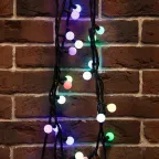 Гирлянда Мультишарики Ø17,5 мм, 10 м, черный каучук, 80 LED, цвет RGB | 303-679 | NEON-NIGHT