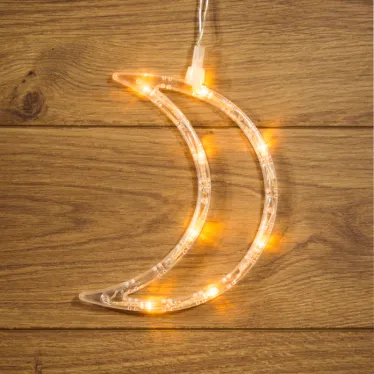 Фигура светодиодная "Месяц" на присоске с подвесом, цвет ТЕПЛЫЙ БЕЛЫЙ | 501-014 | NEON-NIGHT