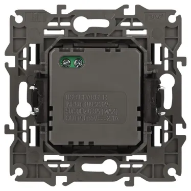 Устройство зарядное USB, 5В-2100мА, Эра Elegance, антрацит, 14-4110-05