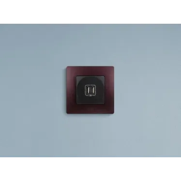 ETIKA Зарядное устройство с двумя USBразьемами 240В/5В 2400мА антрацит