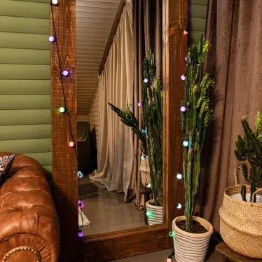 Гирлянда "Мультишарики" Ø30мм 5м, темно-зеленый ПВХ  25 диодов, цвет RGB | 303-569 | NEON-NIGHT