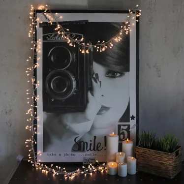 Гирлянда "Мишура LED"  3 м  прозрачный ПВХ, 288 диодов, цвет ТЕПЛЫЙ БЕЛЫЙ | 303-606 | NEON-NIGHT