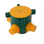 Коробка установочная д/монолит.стр-ва 75х70мм с крышкой 4 вывода IP44