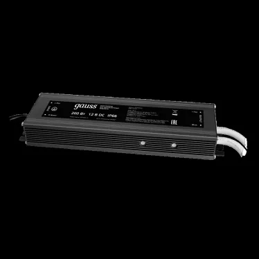 Блок питания для светодиодной ленты 200 Вт AC 100-264В Uвых 12В IP66 230х120х58мм Black Gauss