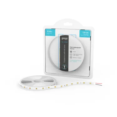 Лента светодиодная Basic LED 5050/60 12V 10W/m 700lm/m 4000K 10mm IP20 1m 1/100 | BT034 | Gauss
