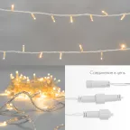 Гирлянда Нить 10м, эффект мерцания (каждый 5-ый), прозрачный ПВХ, 230В, цвет: Жёлтый | 305-281 | NEON-NIGHT